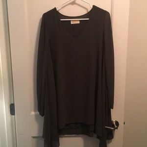 Olive green dress. Looks brand new. Worn once.